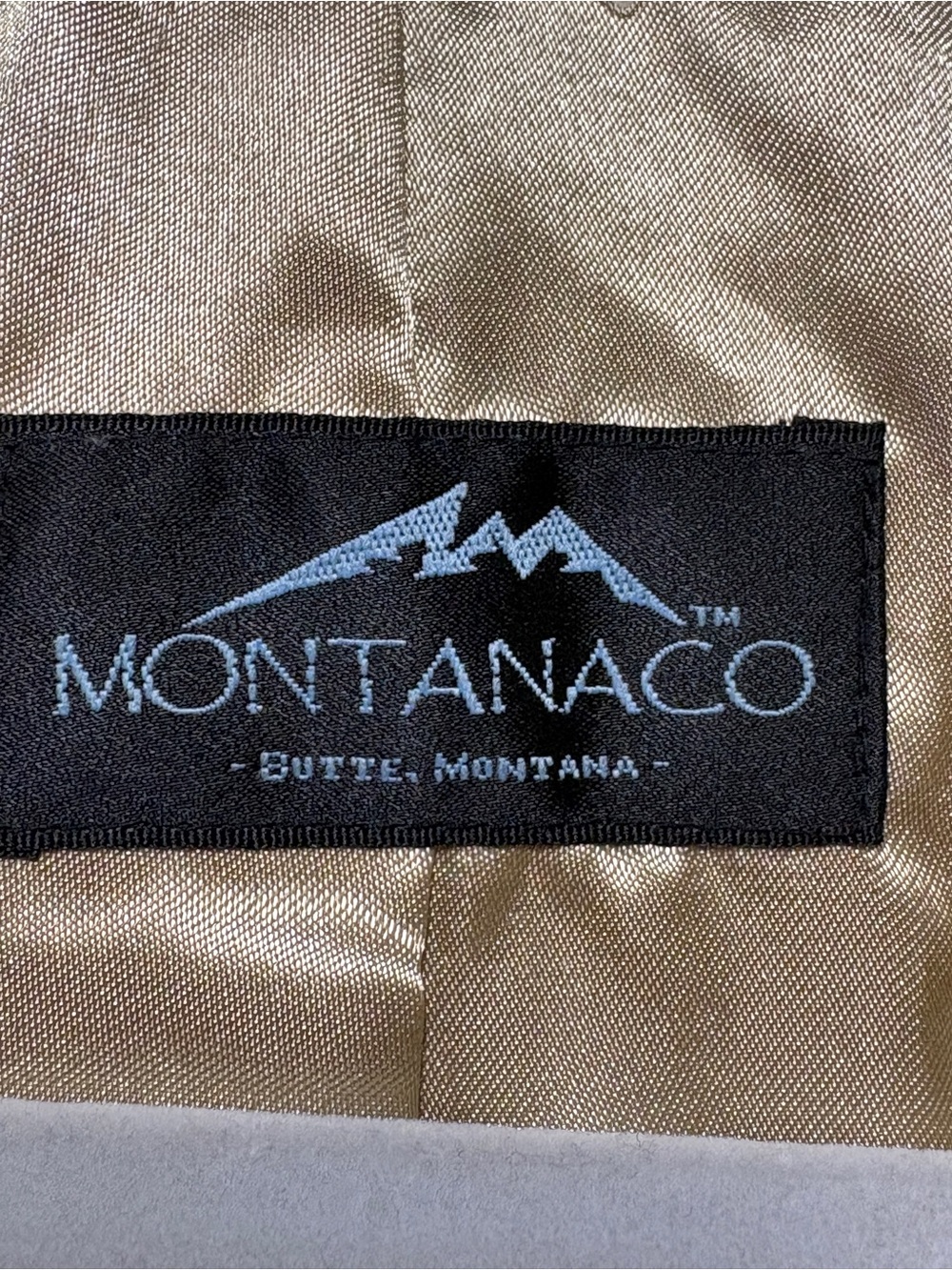Vintage Montanaco Champagne Leather Jacket Blazer NWT Womens Large - Picture 4 of 11